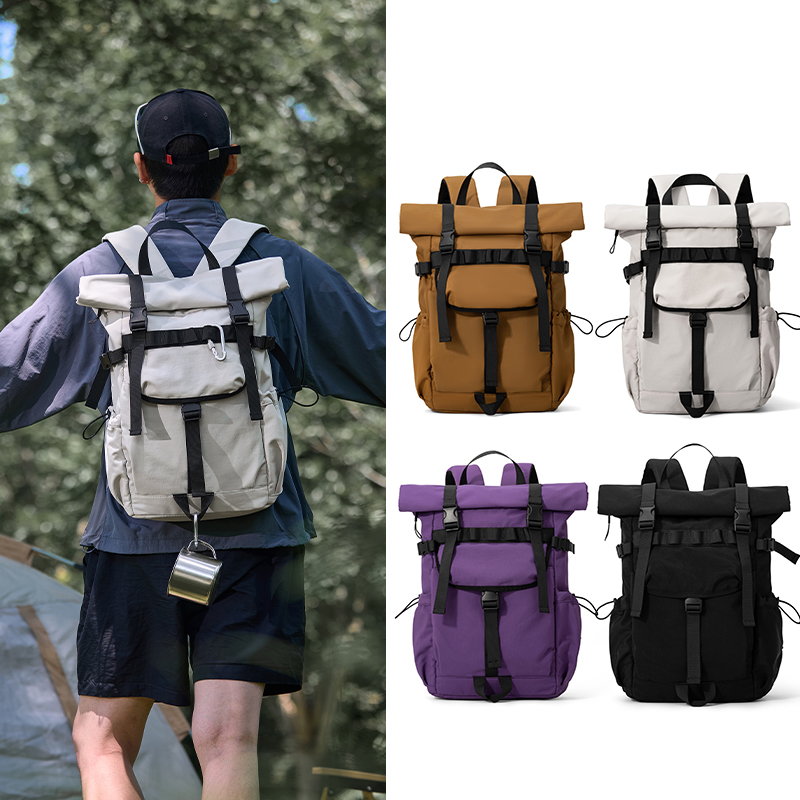 New Men's Roll Mouth Expandabl - đánh giá và giá Hiking Backpack Waterproof