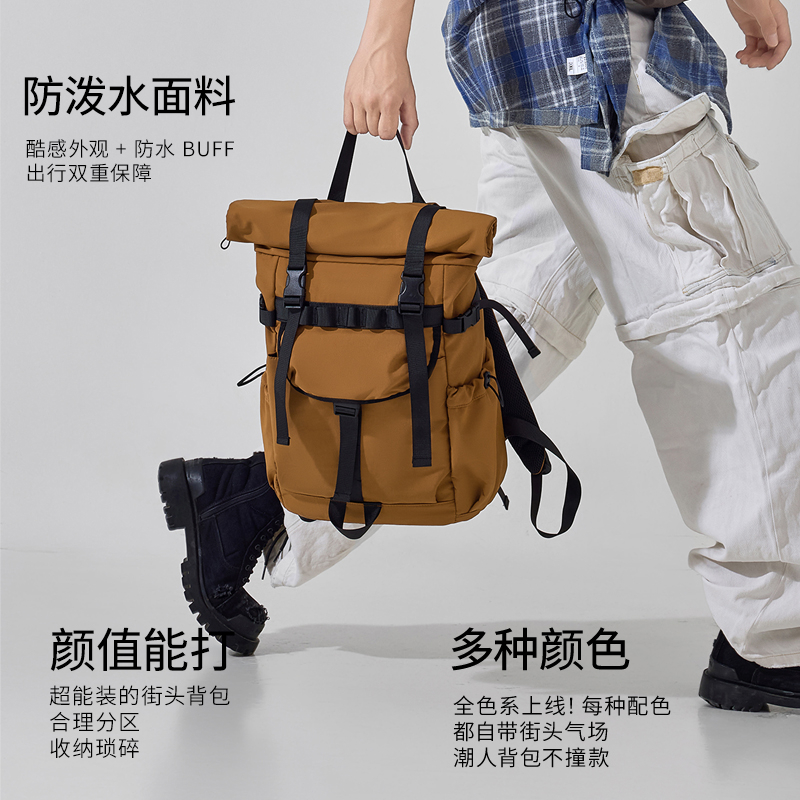 New Men's Roll Mouth Expandabl - đánh giá và giá Hiking Backpack Waterproof