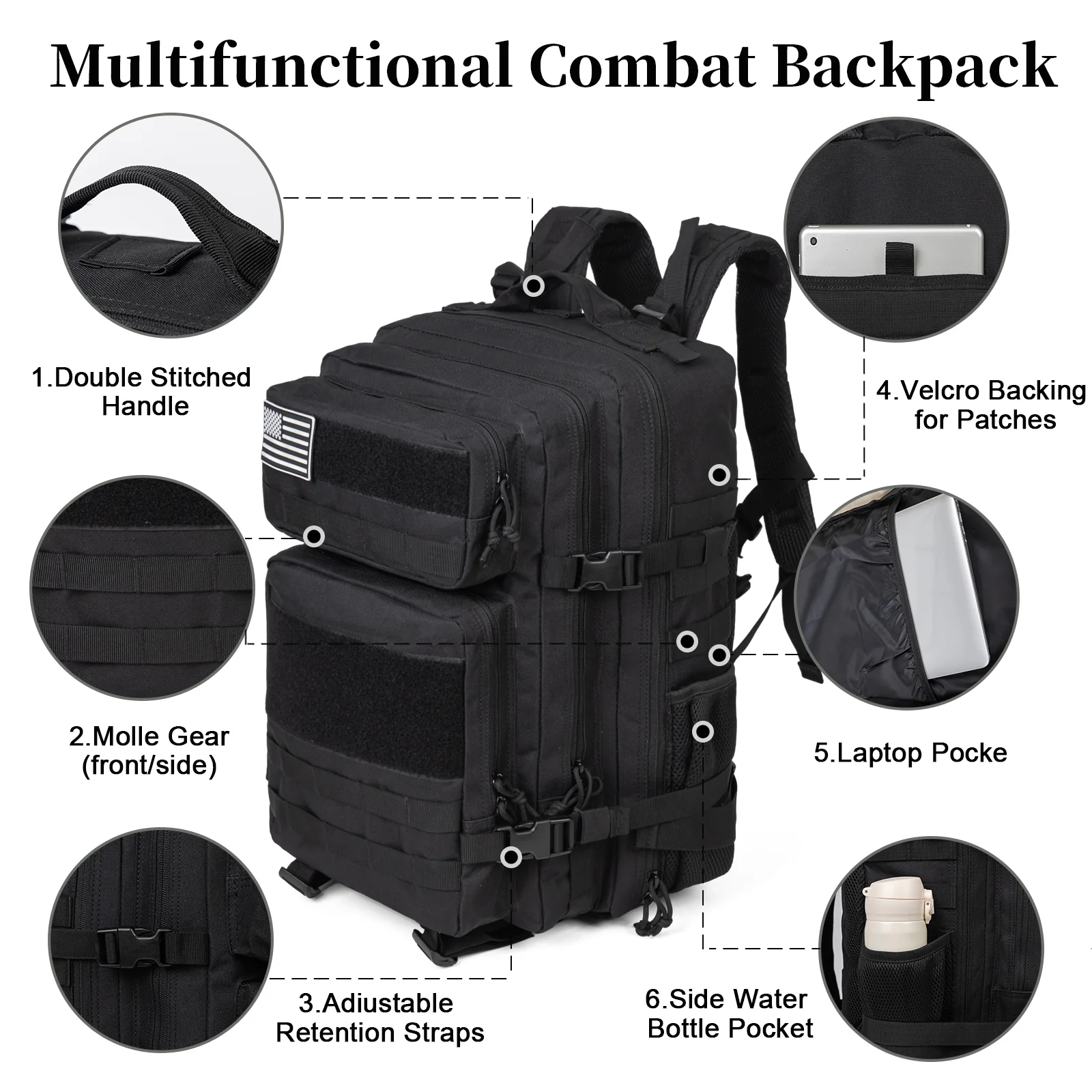 60L Army Military Tactical Bac - đánh giá và giá Rucksack Military Style