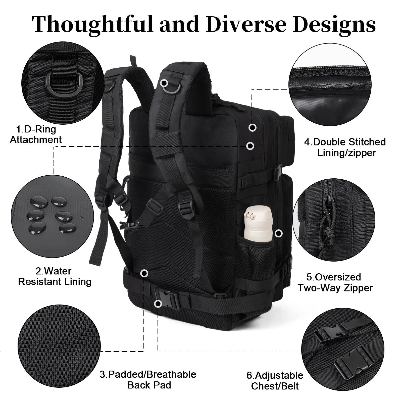 60L Army Military Tactical Bac - đánh giá và giá Rucksack Military Style
