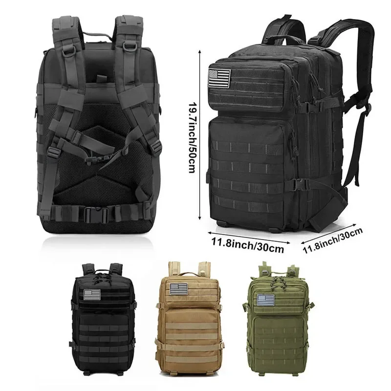 2Q-50L Tactical Backpack Men's - đánh giá và giá Rucksack Military Style