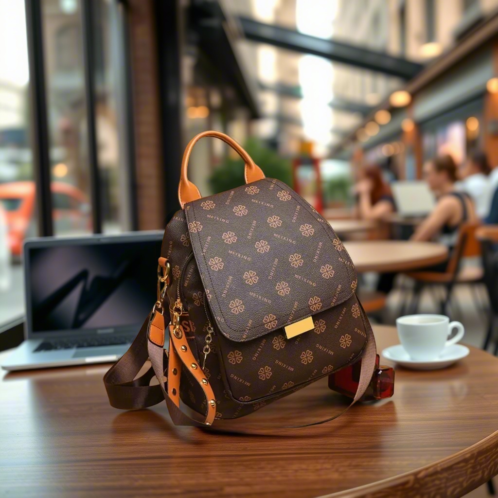 Retro Printed Backpack Women P - đánh giá và giá Leather Backpack Vintage