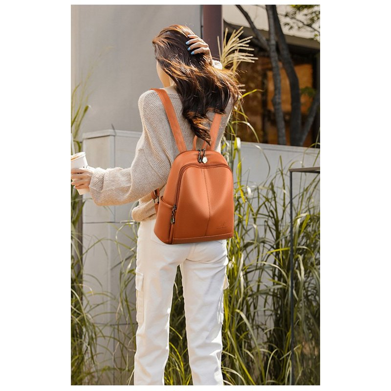 New Korean Soft pu Leather Lar - đánh giá và giá Leather Backpack Vintage